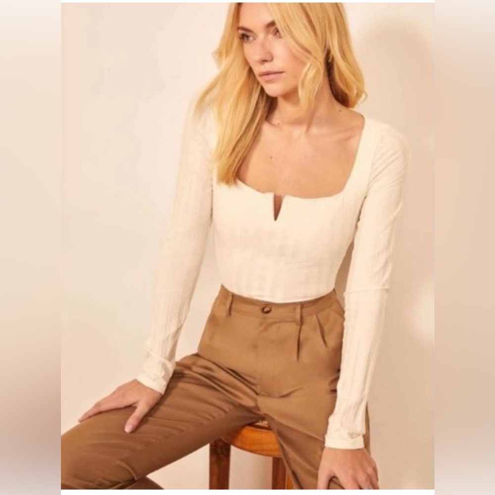 Reformation Delancey top in Ivory